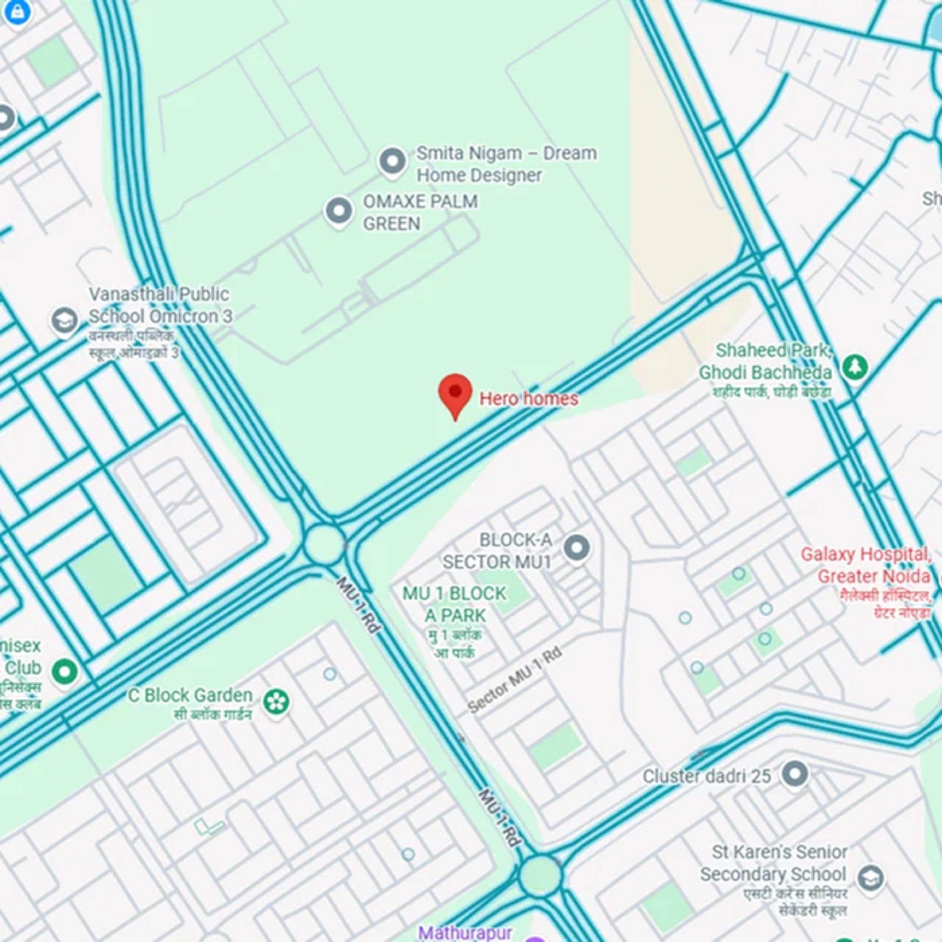 Location map of Leafsong Retreat, Sector MU